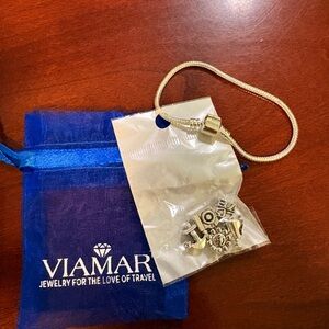 Silver Travel Charm Bracelet